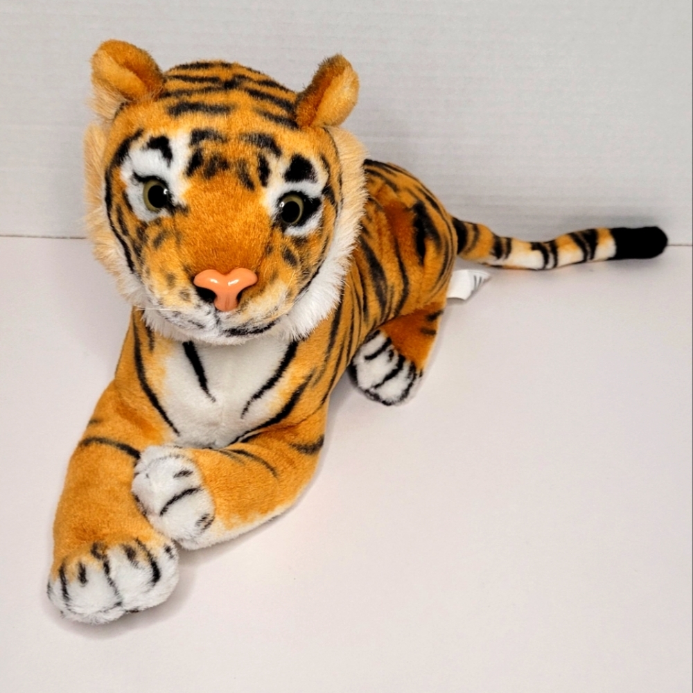 Realistic Jade Tiger Stuffed Animal Like New